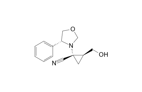 Cyclopropanecarbonitrile, 2-(hydroxymethyl)-1-(4-phenyl-3-oxazolidinyl)-, [1S-[1.alpha.(S*),2.alpha.]]-