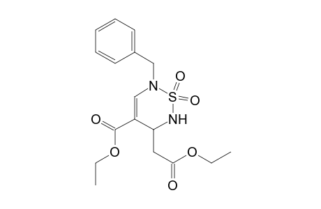 3-(2-Ethoxy-2-oxoethyl)-1,1-dioxo-6-(phenylmethyl)-2,3-dihydro-1,2,6-thiadiazine-4-carboxylic acid ethyl ester