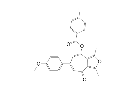 6-(4-methoxyphenyl)-1,3-dimethyl-4-oxo-4H-cyclohepta[c]furan-8-yl 4-fluorobenzoate