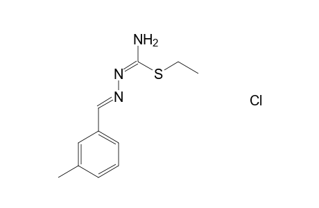 Ethyl N'-[(3-methylphenyl)methylidene]hydrazonothiocarbamate hydrochloride