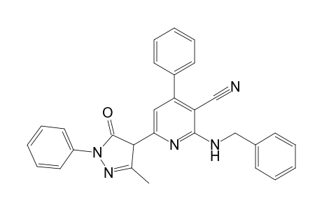 2-(benzylamino)-6-(3-methyl-5-oxo-1-phenyl-4H-pyrazol-4-yl)-4-phenyl-pyridine-3-carbonitrile