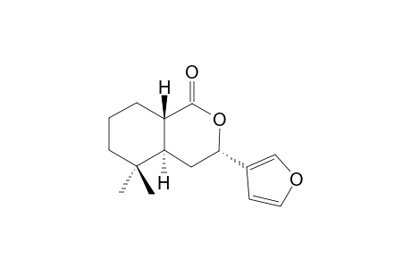 RICCIOCARPIN_A;(1-BETA,6-ALPHA)-7,7-DIMETHYL-4-ALPHA-(3'-FURYL)-2-OXO-3-OXA-BICYCLO-[4.4.0]-DECAN