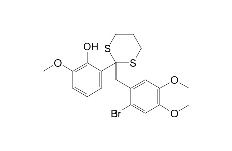 2-(2-Bromo-4,5-dimethoxybenzyl)-2-(3-hydroxy-2-methoxyphenyl)-1,3-dithiane