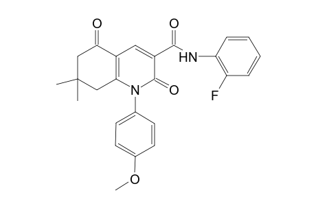 3-Quinolinecarboxamide, N-(2-fluorophenyl)-1,2,5,6,7,8-hexahydro-1-(4-methoxyphenyl)-7,7-dimethyl-2,5-dioxo-