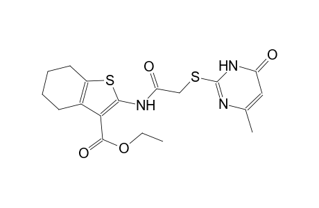 ethyl 2-({[(4-methyl-6-oxo-1,6-dihydro-2-pyrimidinyl)sulfanyl]acetyl}amino)-4,5,6,7-tetrahydro-1-benzothiophene-3-carboxylate