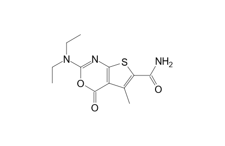 2-(diethylamino)-4-keto-5-methyl-thieno[2,3-d][1,3]oxazine-6-carboxamide