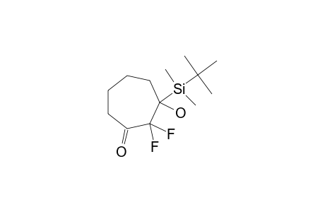 2,2-DIFLUORO-3-HYDROXY-3-(TERT.-BUTYLDIMETHYLSILYL)-CYCLOHEPTANONE