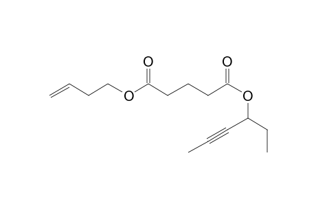 Glutaric acid, hex-4-yn-3-yl but-3-en-1-yl ester