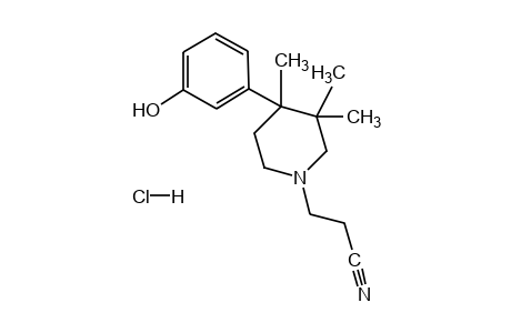 4-(m-hydroxyphenyl)-3,3,4-trimethyl-1-piperidinepropionitrile, hydrochloride