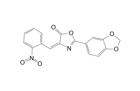 Oxazol-5(4H)-one, 2-(3,4-methylenedioxyphenyl)-4-(2-nitrobenzylideno)-