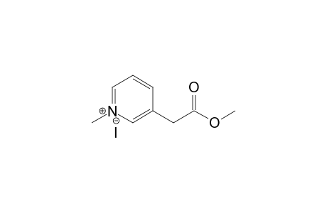 Pyridinium, 3-(2-methoxy-2-oxoethyl)-1-methyl-, iodide