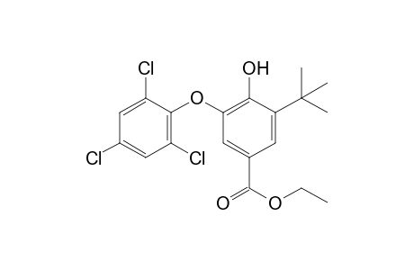 3-tert-butyl-4-hydroxy-5-(2,4,6-trichlorophenoxy)benzoic acid, ethyl ester