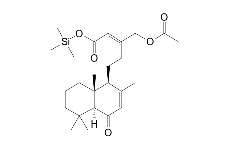 16-Acetoxy-6-oxo-7,13-labdadien-15-oic acid, tms derivative