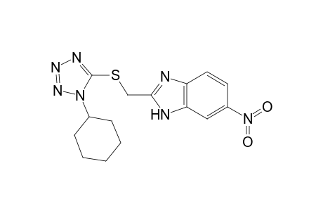 2-(1-Cyclohexyl-1H-tetrazol-5-ylsulfanylmethyl)-6-nitro-1H-benzoimidazole