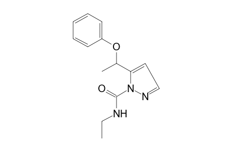 N-ETHYL-5-(1-PHENOXYETHYL)PYRAZOLE-1-CARBOXAMIDE
