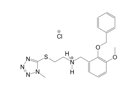 benzenemethanaminium, 3-methoxy-N-[2-[(1-methyl-1H-tetrazol-5-yl)thio]ethyl]-2-(phenylmethoxy)-, chloride