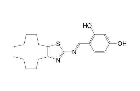 4-[(E)-(4,5,6,7,8,9,10,11,12,13-decahydrocyclododeca[d][1,3]thiazol-2-ylimino)methyl]-1,3-benzenediol