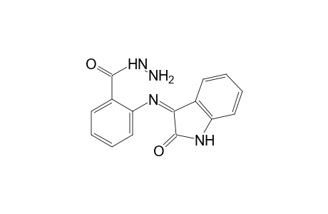 N-(2-oxo-3-indolinylidene)anthranilic acid, hydrazide