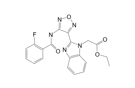 Ethyl (2-{4-[(2-fluorobenzoyl)amino]-1,2,5-oxadiazol-3-yl}-1H-benzimidazol-1-yl)acetate