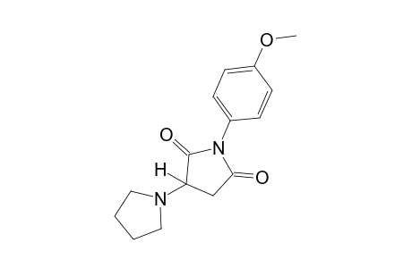 N-(p-methoxyphenyl)-2-(1-pyrrolidinyl)succimimide