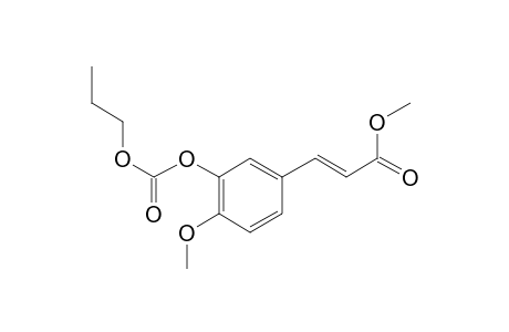 Trans-3-(N-propyloxycarbonyl)oxy-4-methoxycinnamic acid, methyl ester