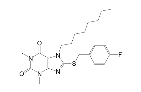 8-[(4-Fluorobenzyl)sulfanyl]-1,3-dimethyl-7-octyl-3,7-dihydro-1H-purine-2,6-dione