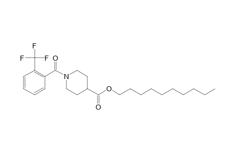 Isonipecotic acid, N-(2-trifluoromethylbenzoyl)-, decyl ester