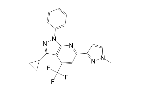 1H-pyrazolo[3,4-b]pyridine, 3-cyclopropyl-6-(1-methyl-1H-pyrazol-3-yl)-1-phenyl-4-(trifluoromethyl)-