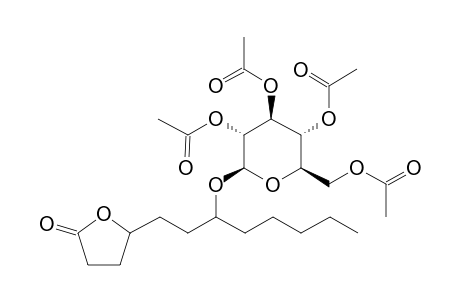 5-[3-[(2R,3R,4S,5S,6R)-3,4,5-Trihydroxy-6-(hydroxymethyl)oxan-2-yl]oxyoctyl]oxolan-2-one, tetraacetate