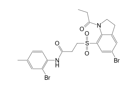 propanamide, 3-[[5-bromo-2,3-dihydro-1-(1-oxopropyl)-1H-indol-7-yl]sulfonyl]-N-(2-bromo-4-methylphenyl)-