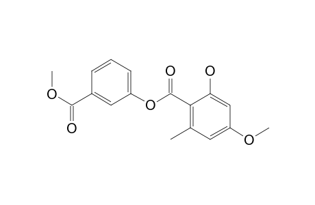 Benzoic acid, 2-hydroxy-4-methoxy-6-methyl-, 3-(methoxycarbonyl)phenyl ester