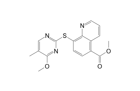 4-METHOXY-5-METHYL-2-[(5-METHOXYCARBONYL-8-QUINOLYL)-THIO]-PYRIMIDINE