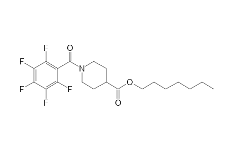 Isonipecotic acid, N-pentafluorobenzoyl-, heptyl ester