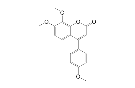 7,8-DIMETHOXY-4-(4-METHOXYPHENYL)-2H-1-BENZOPYRAN-2-ONE