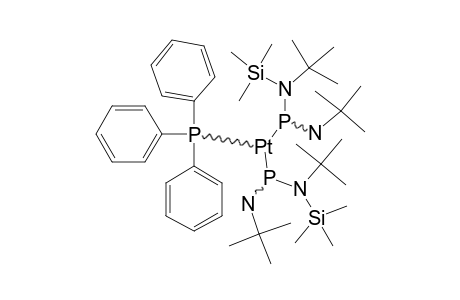 BIS-([TERT.-BUTYL-(TRIMETHYLSILYL)-AMINO]-(TERT.-BUTYLIMINO)-PHOSPHANE)-(TRIPHENYLPHOSPHANE)-PLATIN-(0)