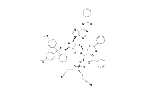 6-N-Benzoyl-5'-o-(4,4'-dimethoxytrityl)-2'-o-(5''-dicyanoethyl-phosphotriester-2'',3''-di-o-benzoyl-beta-D-ribofuranosyl)-adenosine