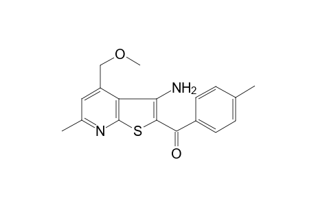 [3-Amino-4-(methoxymethyl)-6-methylthieno[2,3-b]pyridin-2-yl](4-methylphenyl)methanone