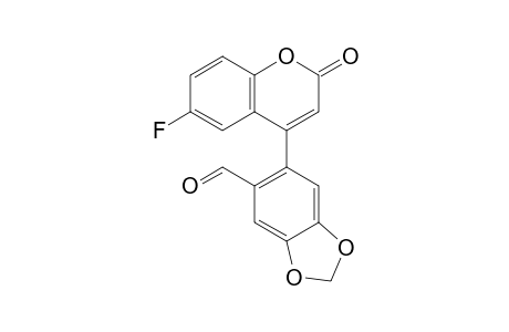 4-[3',4'-(Methylenedioxy)-6'-formylphenyl]-6-fluorocoumarin