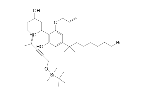 1-[2-Allyloxy-4-(8-bromo-2-methyloct-2-yl)-6-hydroxyphenyl]-10-tert-butyldimethylsilyloxy-1,3-dihydroxy-7-methyldeca-6-en-8-yne