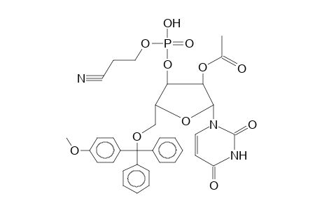 2'-o-Acetyl-5'-o-methoxytrityluridine-3'-cyanoethylphosphate