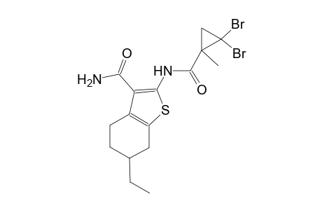 2-{[(2,2-dibromo-1-methylcyclopropyl)carbonyl]amino}-6-ethyl-4,5,6,7-tetrahydro-1-benzothiophene-3-carboxamide