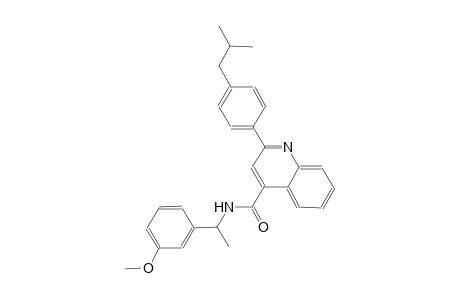 2-(4-isobutylphenyl)-N-[1-(3-methoxyphenyl)ethyl]-4-quinolinecarboxamide