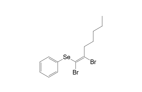 (E and Z)-1,2-Dibromo-2-pentyl-1-(phenylselenyl)ethene