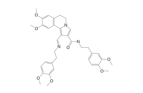 Pyrrolo[2,1-a]isoquinoline-2-carboxamide, N-[2-(3,4-dimethoxyphenyl)ethyl]-1-[[[2-(3,4-dimethoxyphenyl)ethyl]imino]methy l]-5,6-dihydro-8,9-dimethoxy-