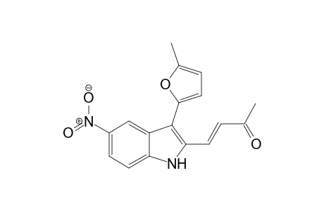 (3E)-4-[3-(5-Methylfuran-2-yl)-5-nitro-1H-indol-2-yl]but-3-en-2-one