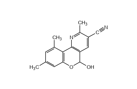 5-hydroxy-2,8,10-trimethyl-5H-[1]benzopyrano[4,3-b]pyridine-3-carbonitrile