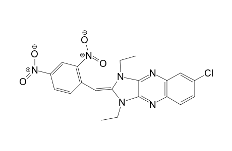 1H-imidazo[4,5-b]quinoxaline, 6-chloro-2-[(2,4-dinitrophenyl)methylene]-1,3-diethyl-2,3-dihydro-