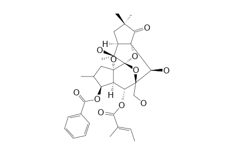 (2S*,3S*,4R*,5R*,6R*,7S*,8R*,12R*,13S*,14R*,15R*)-5-ANGELOYLOXY-3-BENZOYLOXY-6,14:8,14-DIEPOXY-7,13,15,17-TETRAHYDROXY-9-OXO-15-EPI-PRESEGETANE