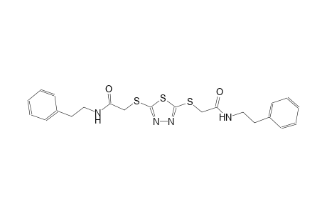 2-[[5-[2-oxo-2-(2-phenylethylamino)ethyl]sulfanyl-1,3,4-thiadiazol-2-yl]sulfanyl]-N-(2-phenylethyl)acetamide