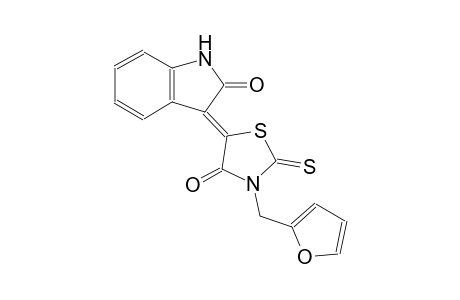 (3Z)-3-[3-(2-furylmethyl)-4-oxo-2-thioxo-1,3-thiazolidin-5-ylidene]-1,3-dihydro-2H-indol-2-one